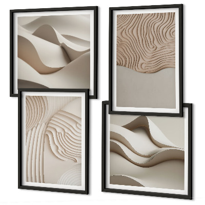 Mur de tableaux Vagues abstraites sur le sable