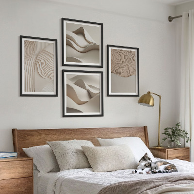Mur de tableaux Vagues abstraites sur le sable