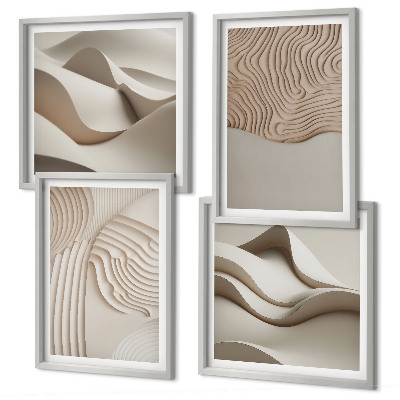Mur de tableaux Vagues abstraites sur le sable