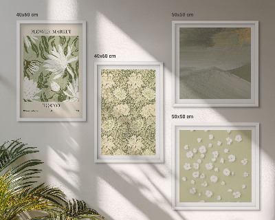 Mur de tableaux Abstractions florales de style bohème