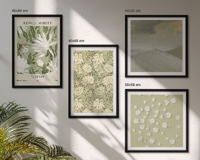 Mur de tableaux Abstractions florales de style bohème