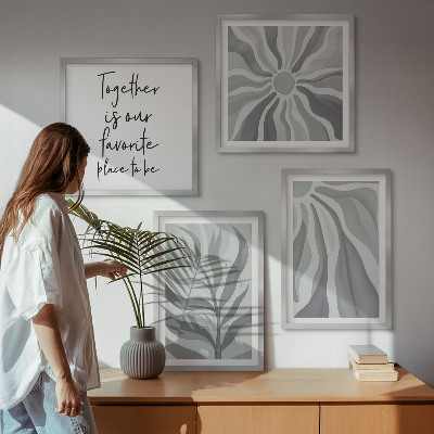 Mur de tableaux Illustrations de motifs floraux pastel