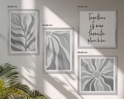 Mur de tableaux Illustrations de motifs floraux pastel