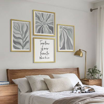 Mur de tableaux Illustrations de motifs floraux pastel