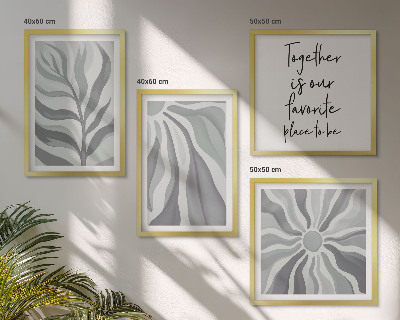 Mur de tableaux Illustrations de motifs floraux pastel