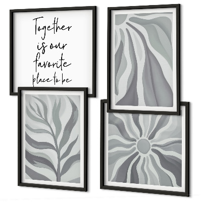 Mur de tableaux Illustrations de motifs floraux pastel