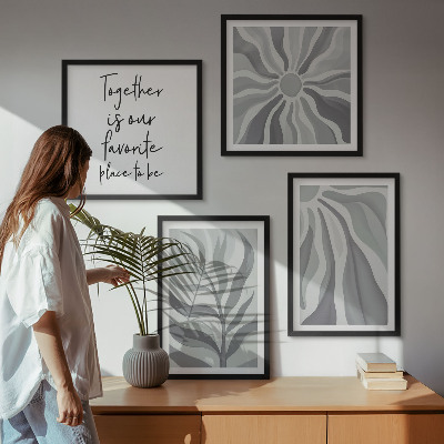 Mur de tableaux Illustrations de motifs floraux pastel