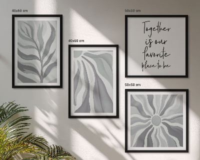 Mur de tableaux Illustrations de motifs floraux pastel
