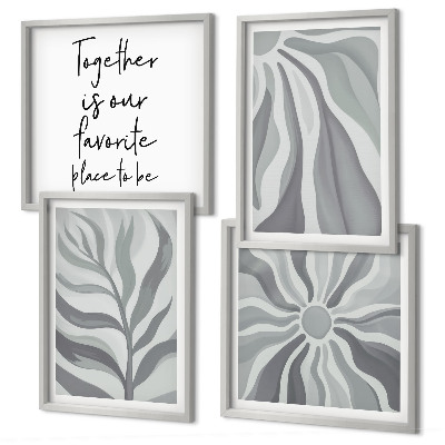 Mur de tableaux Illustrations de motifs floraux pastel