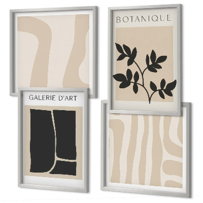 Polyptyque z cadres Motifs végétaux abstraits