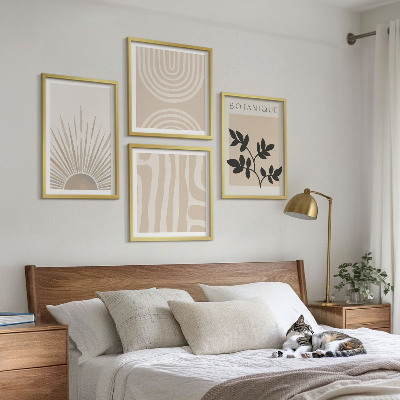 Mur de tableaux Motifs végétaux abstraits