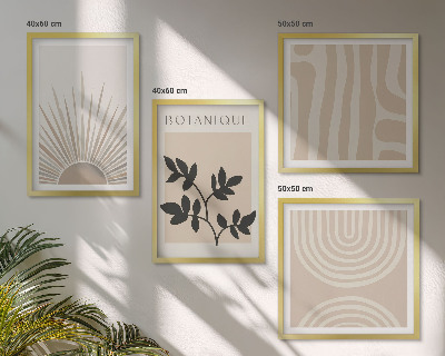 Mur de tableaux Motifs végétaux abstraits