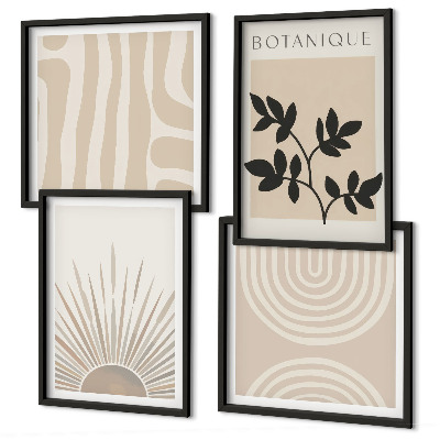 Mur de tableaux Motifs végétaux abstraits