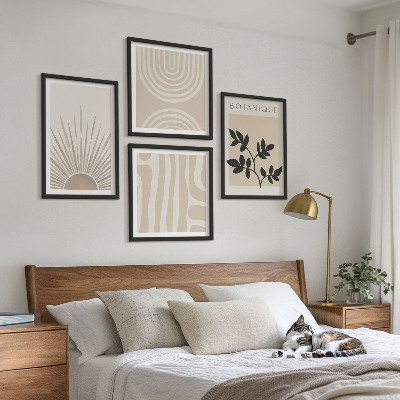 Mur de tableaux Motifs végétaux abstraits