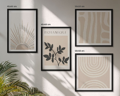 Mur de tableaux Motifs végétaux abstraits
