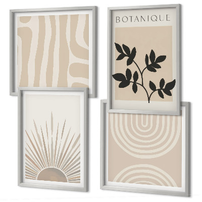 Mur de tableaux Motifs végétaux abstraits