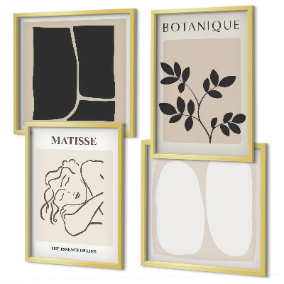 Ensemble de 4 tableaux Les peintures végétales élégantes de matisse