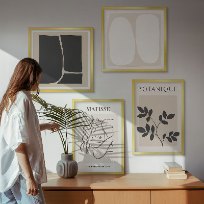 Ensemble de 4 tableaux Les peintures végétales élégantes de matisse