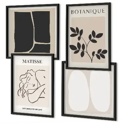 Les peintures végétales élégantes de Matisse ensemble de 4 tableaux
