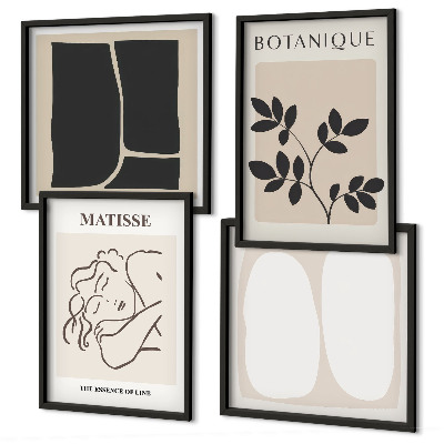 Ensemble de 4 tableaux Les peintures végétales élégantes de matisse