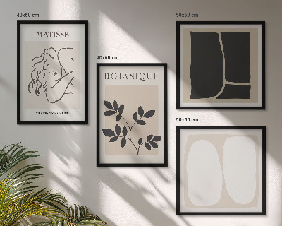 Ensemble de 4 tableaux Les peintures végétales élégantes de matisse