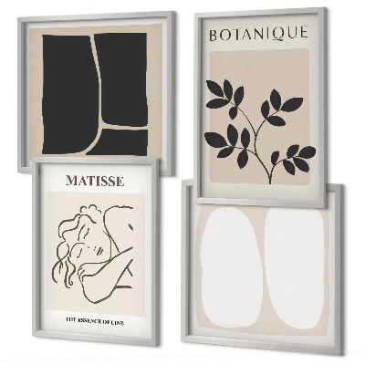 Ensemble de 4 tableaux Les peintures végétales élégantes de matisse