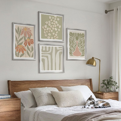 Polyptyque z cadres Bohème minimaliste floral