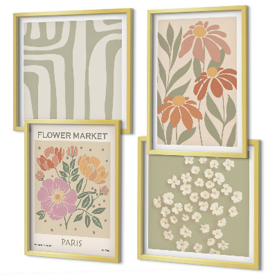 Mur de tableaux Motifs botaniques, minimalisme parisien