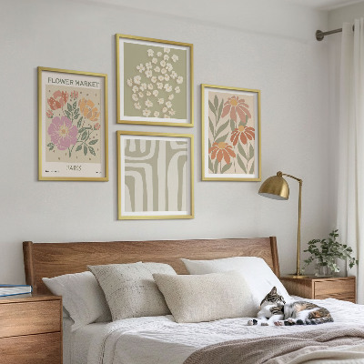 Mur de tableaux Motifs botaniques, minimalisme parisien