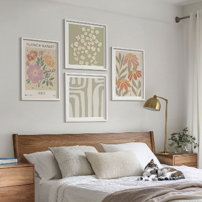 Mur de tableaux Motifs botaniques, minimalisme parisien