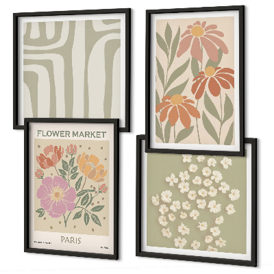 Mur de tableaux Motifs botaniques, minimalisme parisien