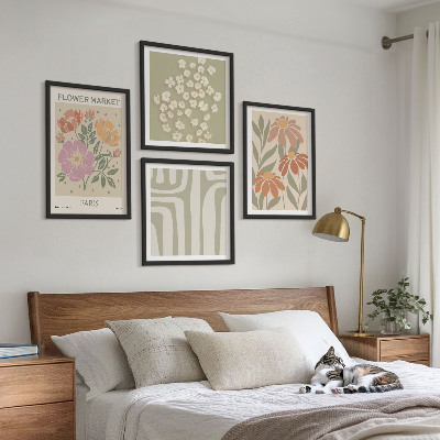 Mur de tableaux Motifs botaniques, minimalisme parisien