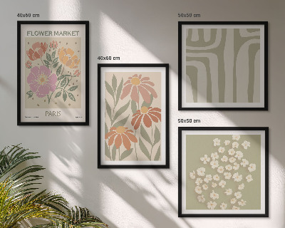 Mur de tableaux Motifs botaniques, minimalisme parisien