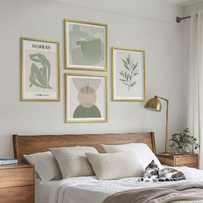 Mur de tableaux Graphismes végétaux abstraits et stylés