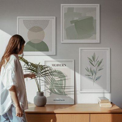 Mur de tableaux Graphismes végétaux abstraits et stylés