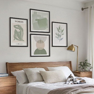 Mur de tableaux Graphismes végétaux abstraits et stylés