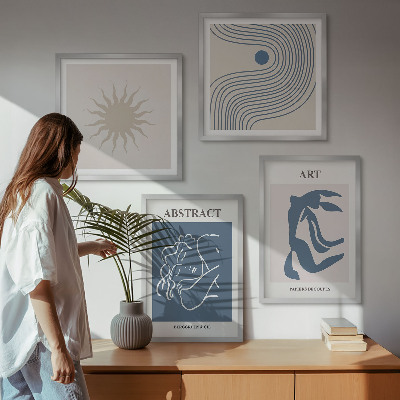 Ensemble de 4 tableaux Les motifs abstraits élégants de matisse