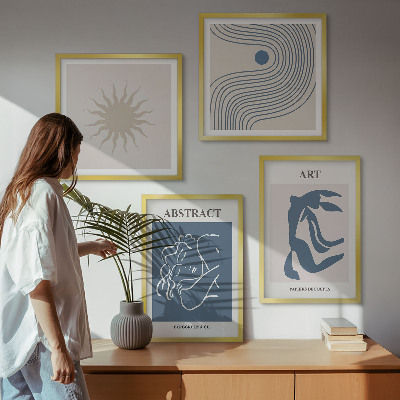 Ensemble de 4 tableaux Les motifs abstraits élégants de matisse