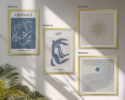 Ensemble de 4 tableaux Les motifs abstraits élégants de matisse