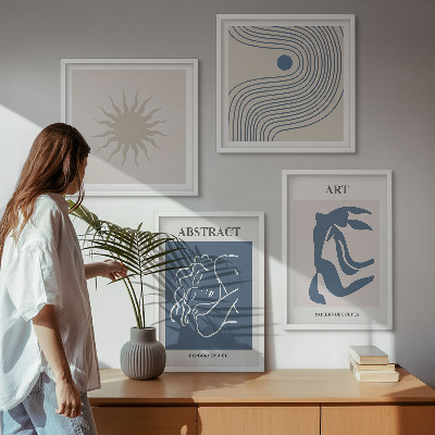 Ensemble de 4 tableaux Les motifs abstraits élégants de matisse
