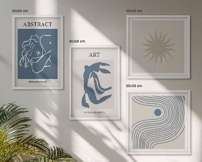 Ensemble de 4 tableaux Les motifs abstraits élégants de matisse