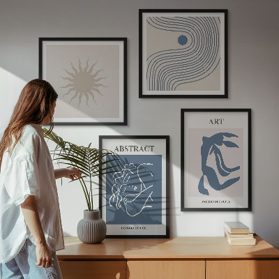 Ensemble de 4 tableaux Les motifs abstraits élégants de matisse