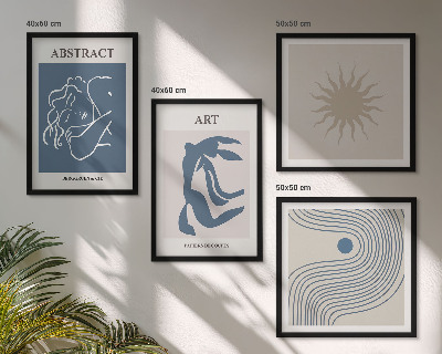 Ensemble de 4 tableaux Les motifs abstraits élégants de matisse