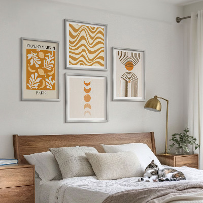 Mur de tableaux Motifs géométriques végétaux