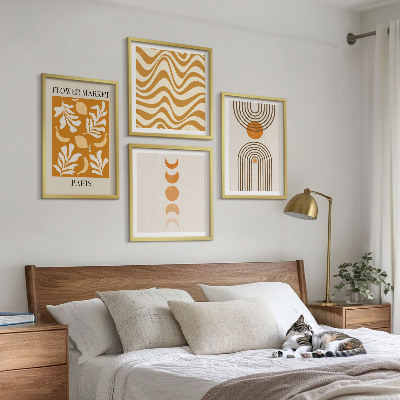 Mur de tableaux Motifs géométriques végétaux