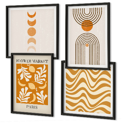 Mur de tableaux Motifs géométriques végétaux