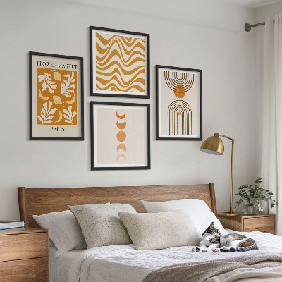 Mur de tableaux Motifs géométriques végétaux