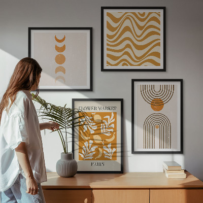 Mur de tableaux Motifs géométriques végétaux
