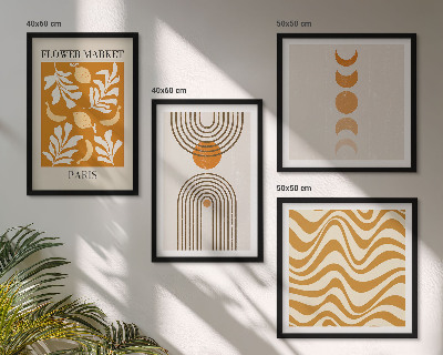 Mur de tableaux Motifs géométriques végétaux