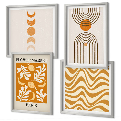 Mur de tableaux Motifs géométriques végétaux
